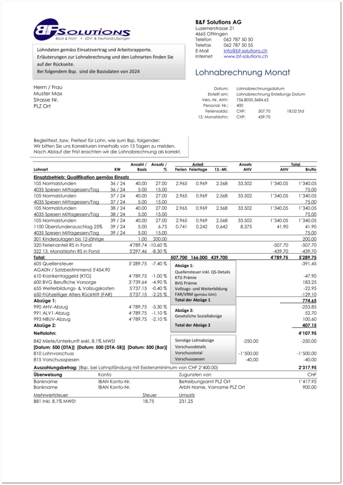 Lohnabrechnungen mit neuem Design
